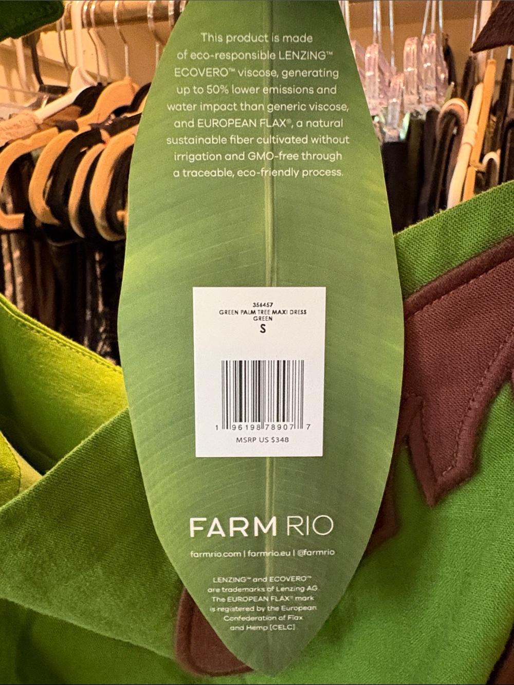 Farm Rio Palm Tree Midi Dress NWT Anthro $348 - Picture 12 of 15